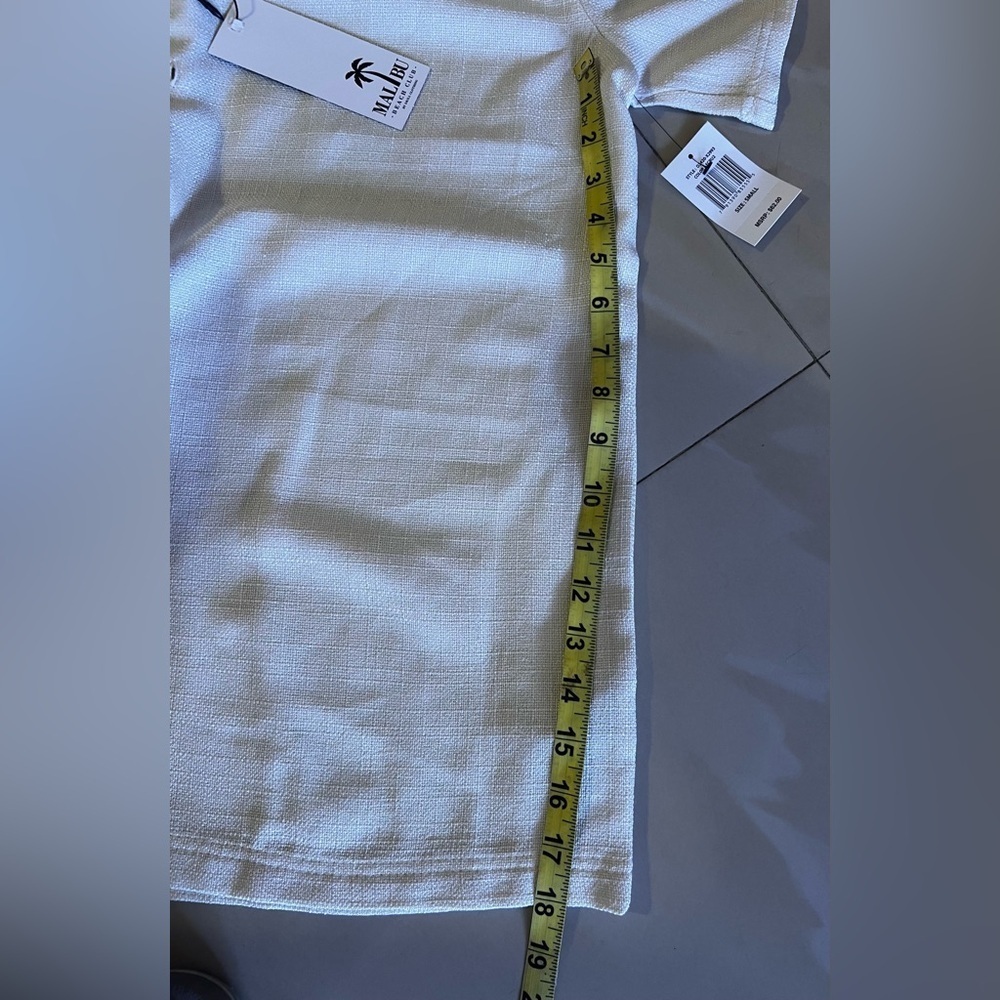 Malibu Beach Club By Drill Clothing Button Up Men’s S Beige New Tag Polyester - Picture 6 of 16